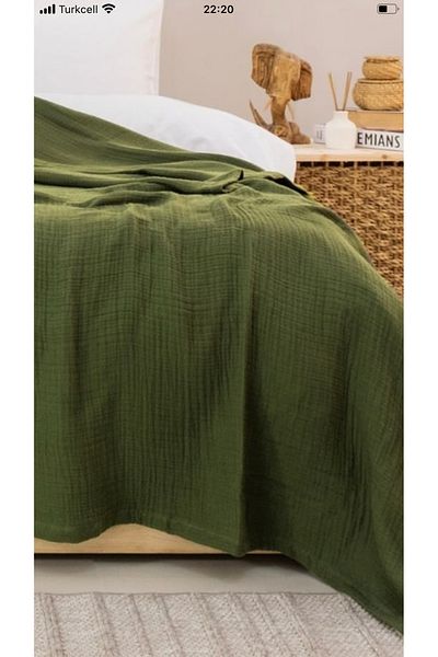 Sefaoğlu tekstil Single Muslin Bedspread - 100% Cotton, 170*250 Cm