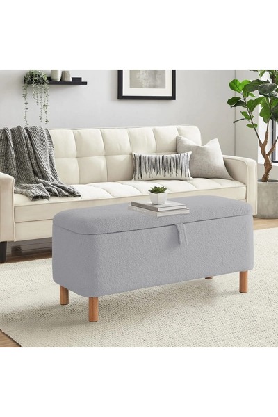 stillola fix sandıklı puf benç bohem ayak gri renk