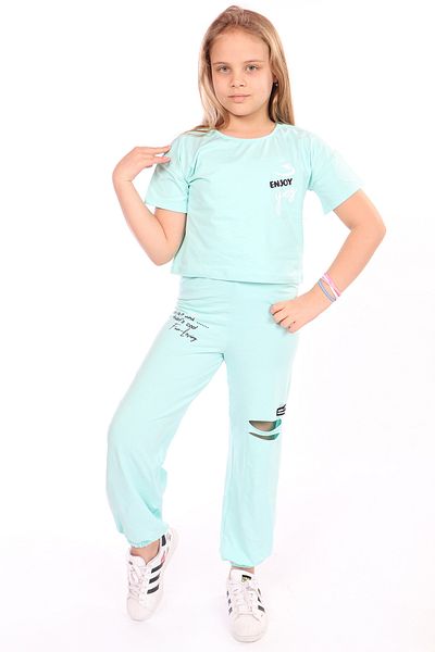 Toontoy Girl - Enjoy Yes Printed Tracksuit Set