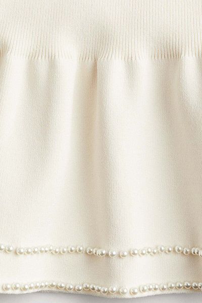 H&M Bead-embellished knitted skirt