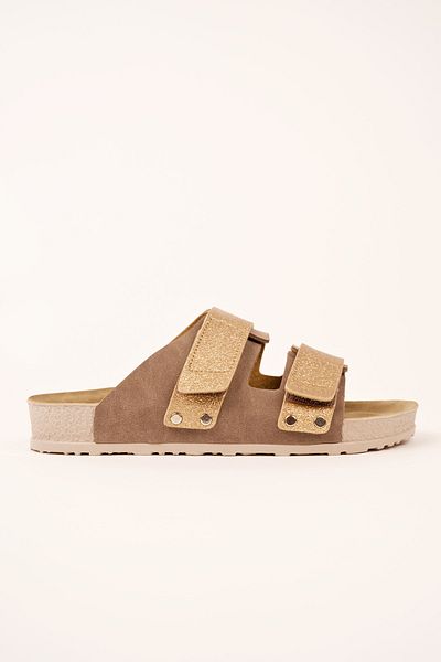 POLOMİA Berry Anatomical Poly Comfort Cool - Ευέλικτα και ρυθμιζόμενα δύο Velcro Γυναικεία Καθημερινά Σανδάλια Παντόφλες