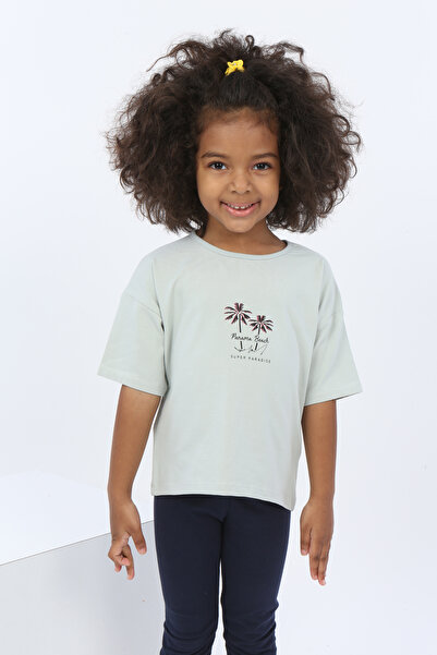 Toontoy Tricou Panama Beach cu imprimeu pentru fete