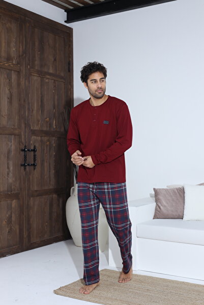 CALİA Erkek Penye Süprem Uzun Kol Pijama Takımı