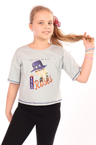 Toontoy Tricou pentru fete Roses cu imprimeu