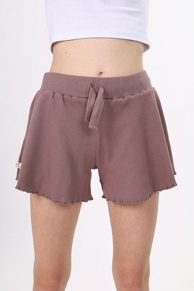 Toontoy Ribbed Girl's Fabric Shorts