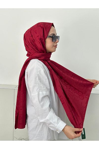 locella Claret Red Jacquard Shawl - Μοντέλο JSL1117
