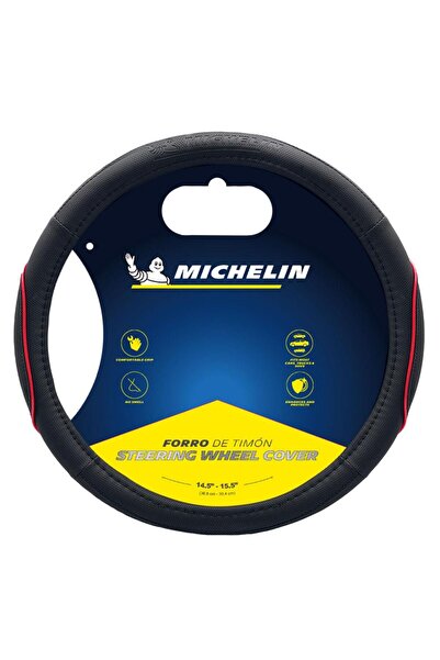 Michelin MC1003NR Premium Suni Deri Direksiyon Kılıfı KIRMIZI