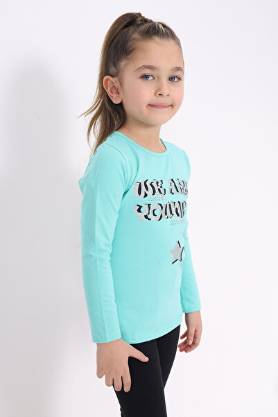 Toontoy Κοριτσίστικο μπλουζάκι με κέντημα με πέτρες με τύπωμα