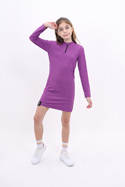 Toontoy Girl's Half Zipper Dress