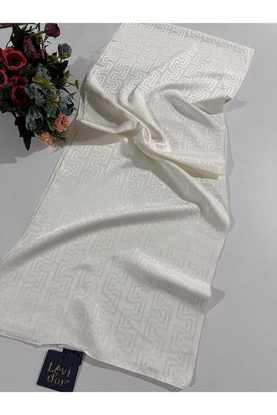 Levidor Premium Jacquard Shawl Ecru Ljk0420