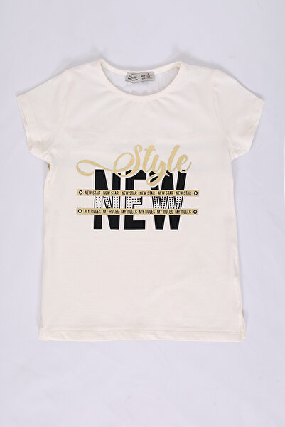 Toontoy Κοριτσίστικο μπλουζάκι με κέντημα με πέτρες με τύπωμα