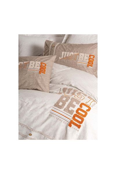 Cotton Box Комплект завивка Ranforce Mood - Cool Coffee с двойна бродерия