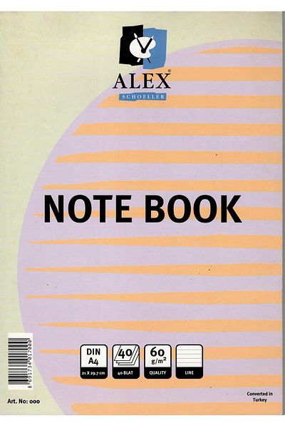 Alex Schoeller Lined Notepad - 40 Sheets, 60/Gms