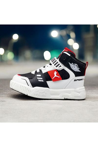 JOJO KIDS Unisex Children's Ankle Leather Sports Shoes, Basket, Tennis, Casual Sneakers, Velcro Shoes