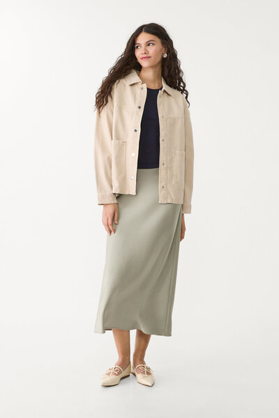 Stradivarius Satin midi skirt