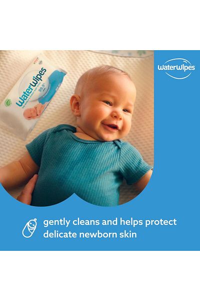 WaterWipes Biodegradable Baby Wipes, 99.9% Water Based Wet Wipes & Unscented for Sensitive Skin