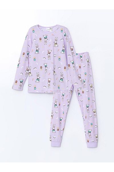 LC Waikiki Shirt Collar Girl's Pajama Set