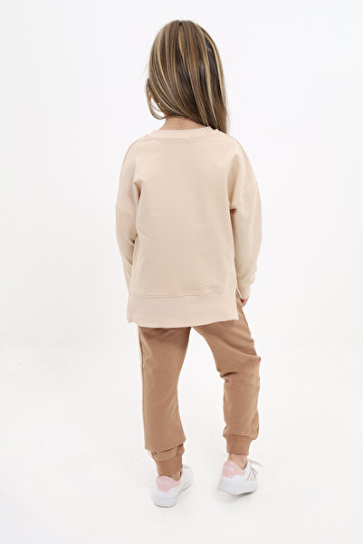 Toontoy Embroidery Detailed Girl's Tracksuit Set