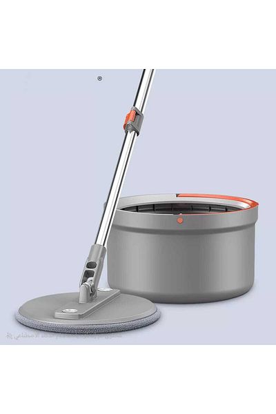 ALMUFARREJ Rotary Squeeze Mop and Bucket Microfiber Mop Pads Hand Free Wringing Floor Clean Mop with 2 Pads