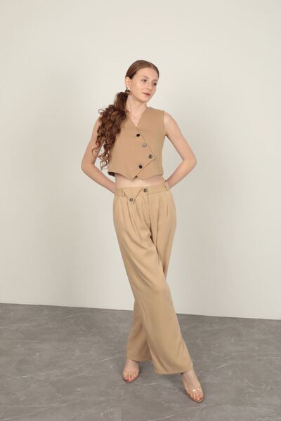 ARMESA Poliviskon Fabric Stone Women's Vest Set