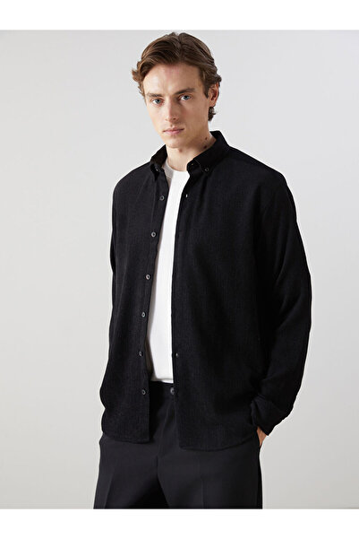 LC Waikiki Ανδρικό πουκάμισο με μακρυμάνικο κοτλέ με κανονική εφαρμογή