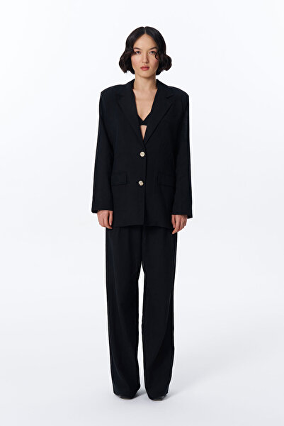 Quzu Штани з резинкою на талії та шнурівкою, чорні