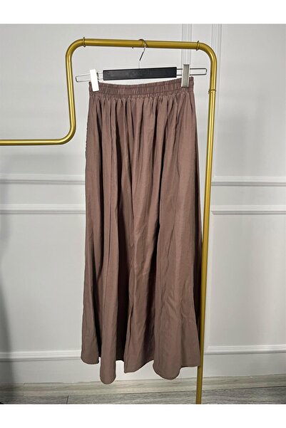 MODA 5036 Beli Lastikli Gizli Cepli Ten sel Etek