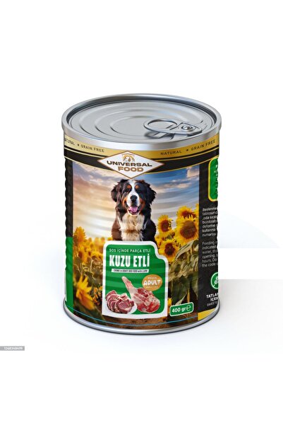 UNİVERSAL FOOD PREMİUM KUZU PARÇA ETLİ KÖPEK 400G KONSERVE