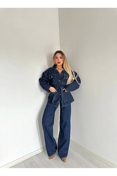 ZF BUTİK Jeansanzug mit Gürtel