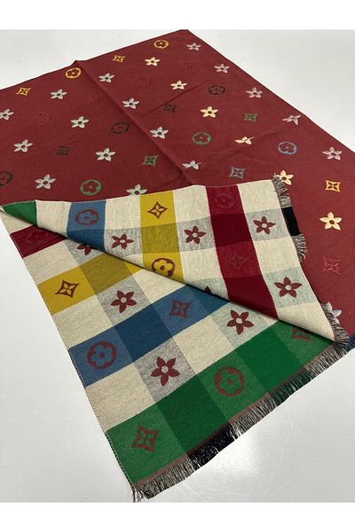 Lady colour Iarnă Lână Mătase Premium Umăr Dublu Față ESR0602