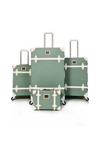 MORANO Classic Leather Bلكامل Moraraino 4 Pieces of شنط Travel Squat-Including the Lap and Lock Security