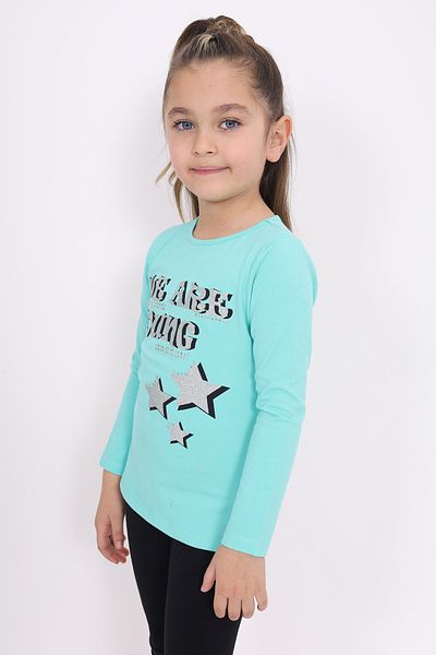 Toontoy Printed and Stone Embroidered T-Shirt for Girls