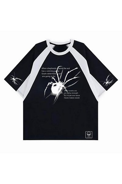Touz Moda Spider Printed Oversize T-Shirt (Unisex) T-Shirt