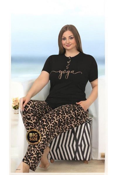 Lady Lingerie Plus size leopard print pajama set