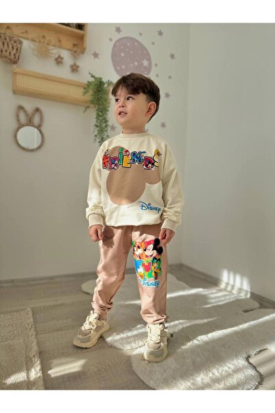Mickey Mouse Desenli Erkek Çocuk Takım