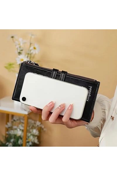 Ayzen Wallet with Large Capacity Multi Card Slot and Zipper Pocket