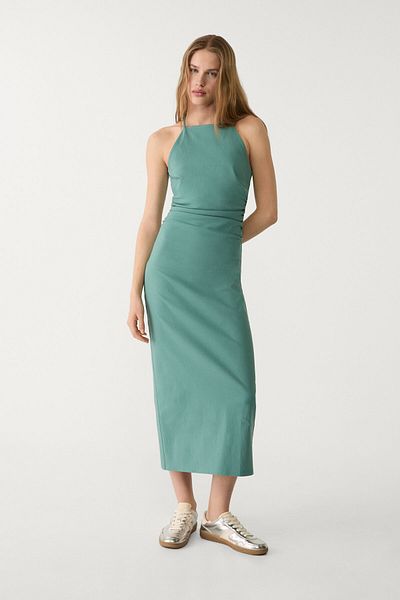 Stradivarius Midi Halter Dress Adha