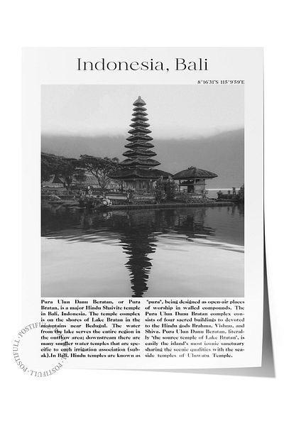 Postifull Indonesia - Bali, City Themed Poster, Unframed Wall Poster, No:30017