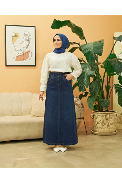 Neways 2266-Denim Etek Lacivert