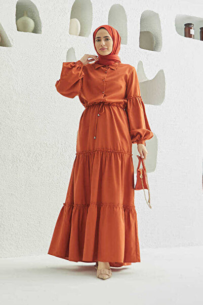 Neways 6567-Carla Büzgülü Elbise Tarçın