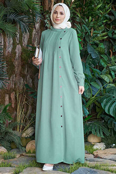 Neways 6508-برلين فيريس أخضر نعناعي مع أزرار جانبية