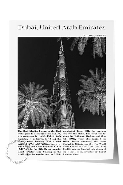 Postifull Aesthetic Wall Painting - Wall Poster - Travel Themed Poster - Frameless Painting - Thick Coated Paper