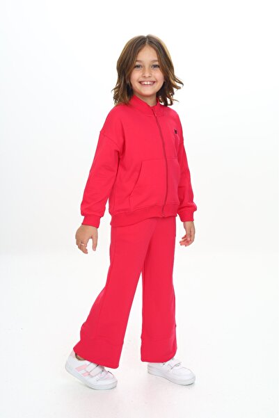 Toontoy Κοριτσίστικο κοστούμι φόρμας με κέντημα Mood