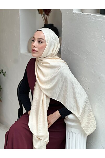 Modakaşmir Silky Jacquard Series Chevron Pattern Shawl