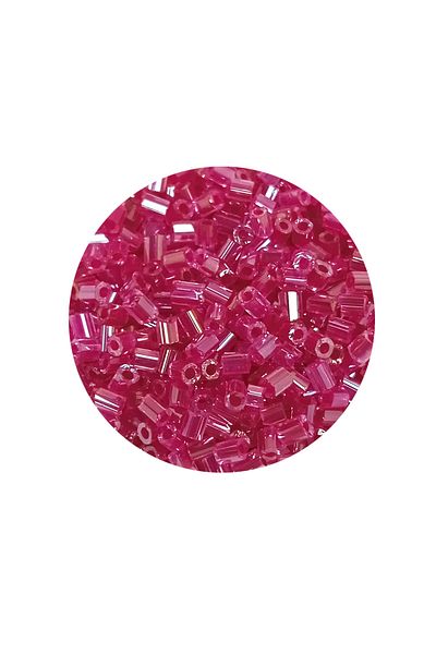 STUMBANNG Cut glass beads 2mm - 20 grams - transparent dark pink -bnc346