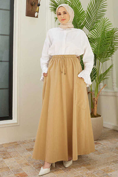 Neways 2277-yanpeli Mevlana Elastic Skirt Beige