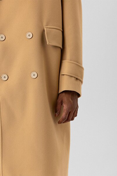 VAMOSCLO Stone Colored Oversize Coat