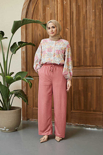 Neways 1105-ancelina Lastikli Pantolon Pudra