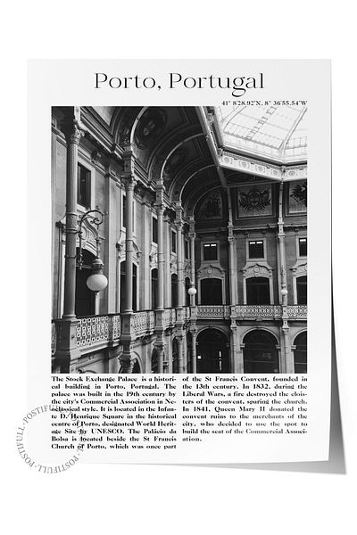 Postifull Porto - Portugal, City Themed Poster, Unframed Wall Poster, No:30035