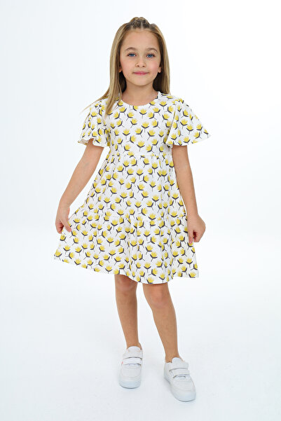 Toontoy Rochie pentru fete cu imprimeu integral lalele